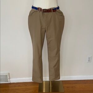 Birddogs Men's Tan Chinos with Blue and Brown Belt